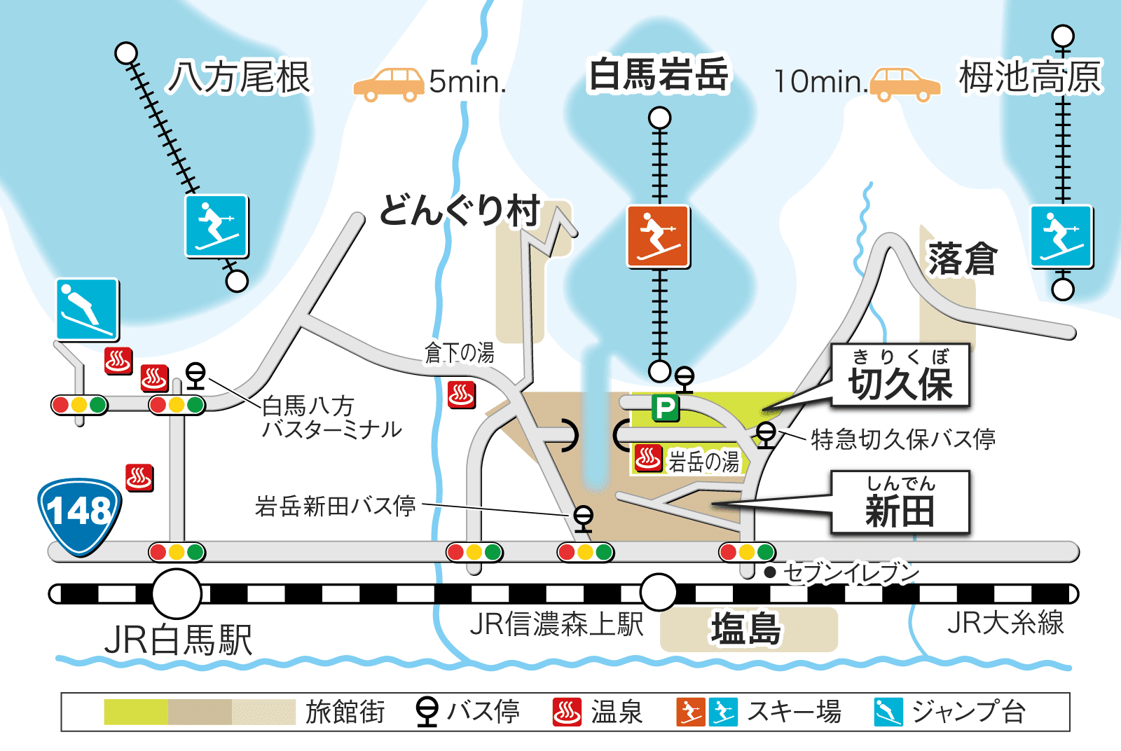 白馬岩岳周辺マップ